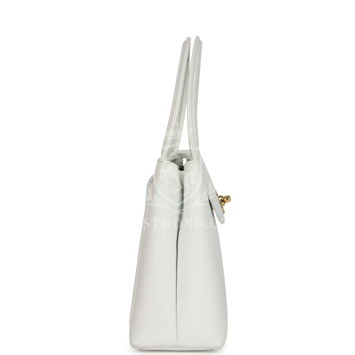 Vintage Chanel Small Kelly White Caviar Gold Hardware — изображение 3