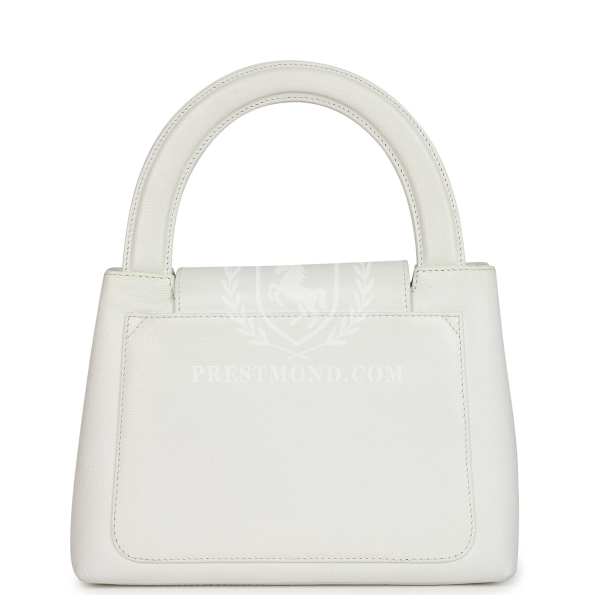 Vintage Chanel Small Kelly White Caviar Gold Hardware — изображение 4