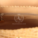 Vintage Chanel Basket Bag Beige Lambskin and Rattan Wicker Gold Hardware