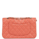 Vintage Chanel Medium Classic Double Flap Coral Caviar Light Gold Hardware