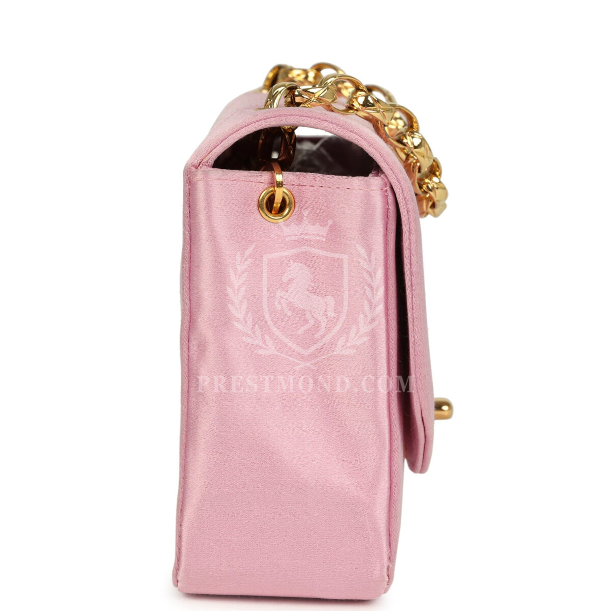 Vintage Chanel Mini Diana Flap Bag Pink Satin Gold Hardware — изображение 3