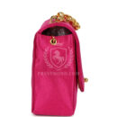 Vintage Chanel Mini Diana Flap Bag Fuchsia Satin Gold Hardware