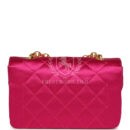 Vintage Chanel Mini Diana Flap Bag Fuchsia Satin Gold Hardware
