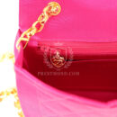 Vintage Chanel Mini Diana Flap Bag Fuchsia Satin Gold Hardware
