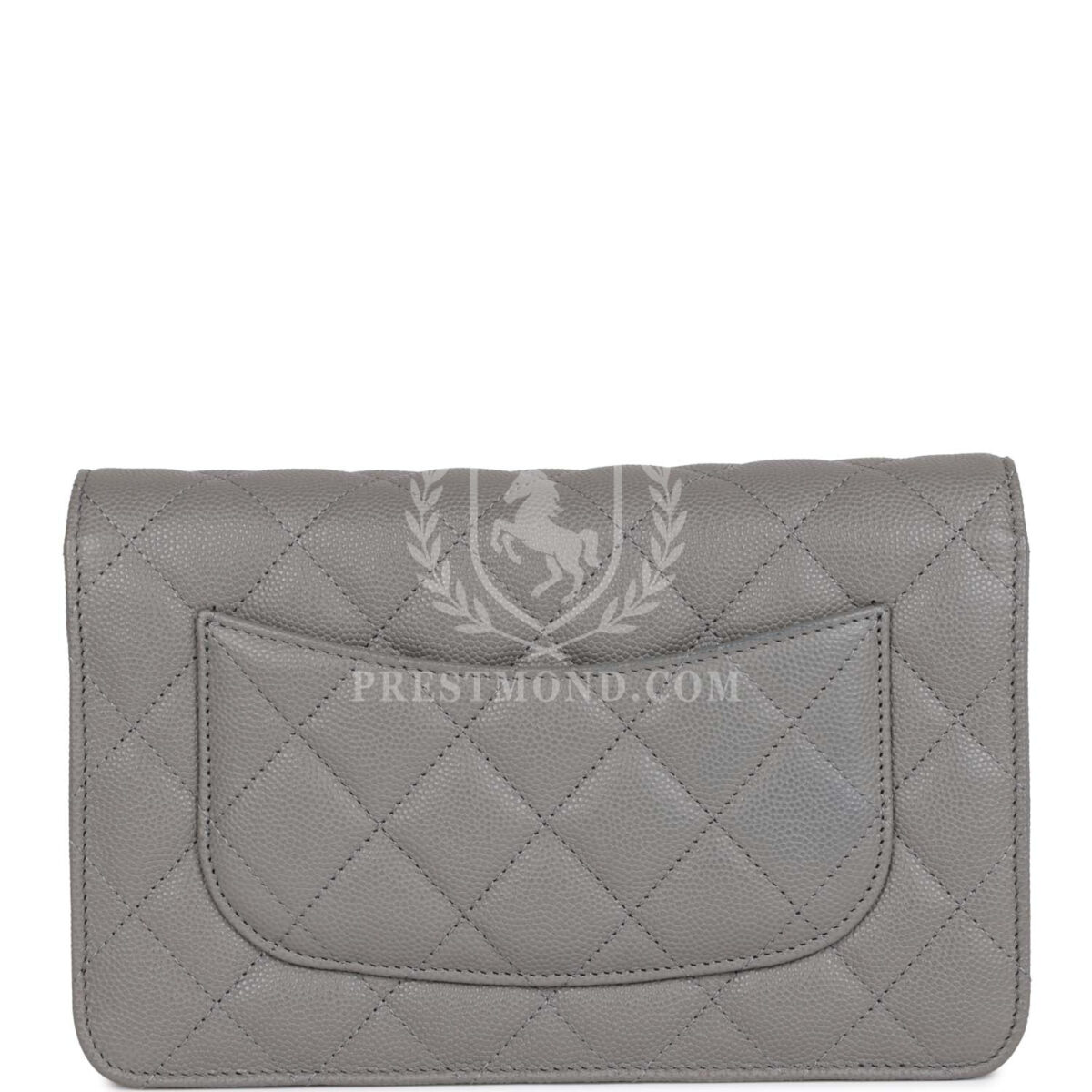 Chanel Wallet on Chain WOC Grey Caviar Light Gold Hardware — изображение 4