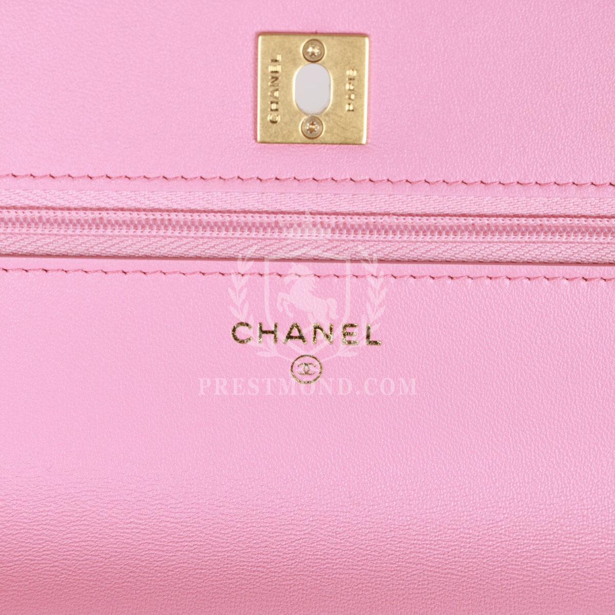 Chanel Wallet on Chain WOC Top Handle Pink Lambskin Gold Hardware — изображение 8