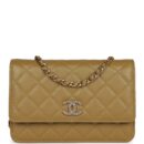 Chanel Wallet on Chain WOC Olive Green Caviar Light Gold Hardware