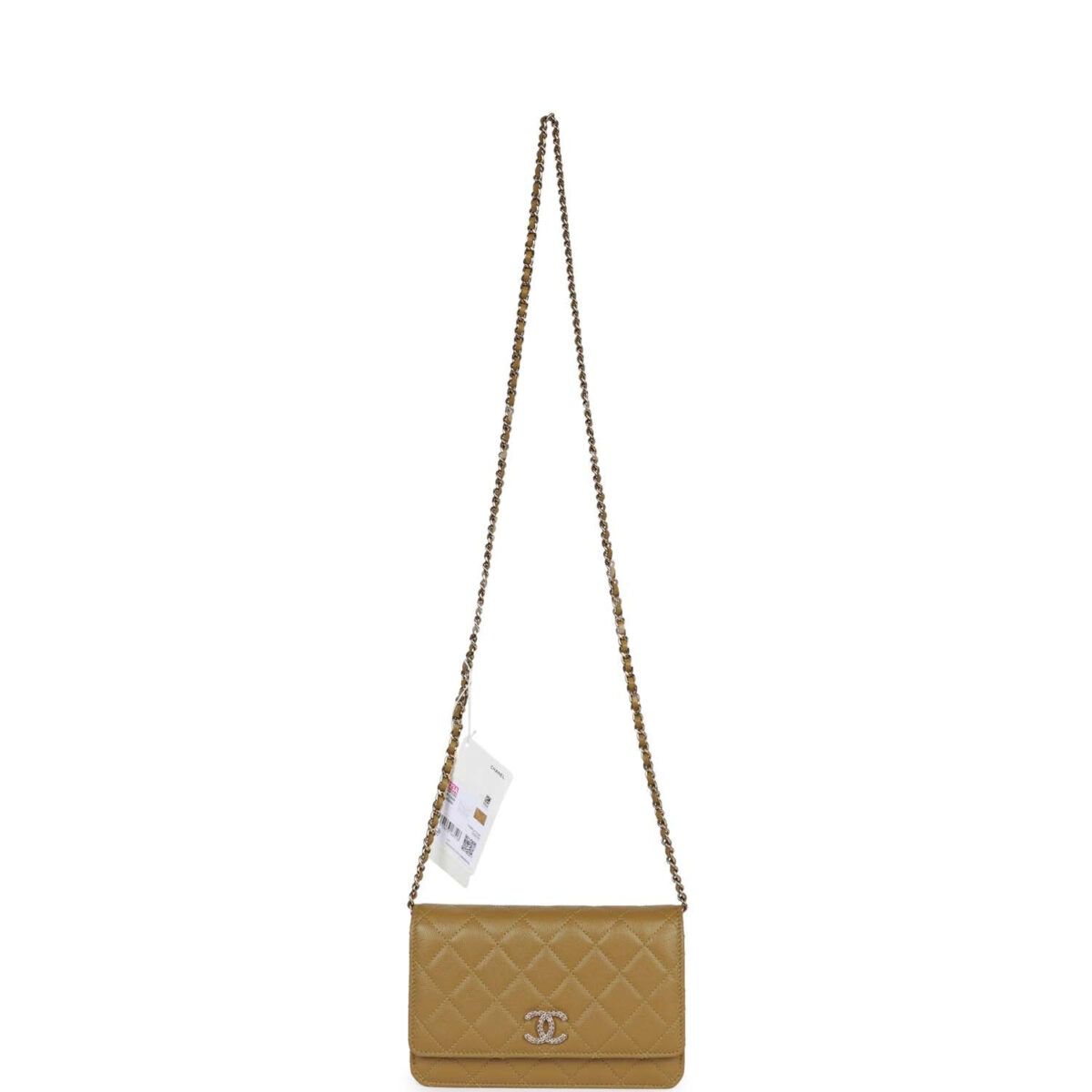 Chanel Wallet on Chain WOC Olive Green Caviar Light Gold Hardware — изображение 7
