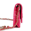 Chanel Wallet on Chain WOC Fuchsia Caviar Antique Gold Hardware