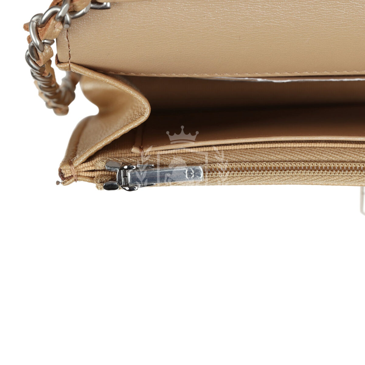 Chanel Wallet On Chain WOC Beige Iridescent Caviar Silver Hardware — изображение 13