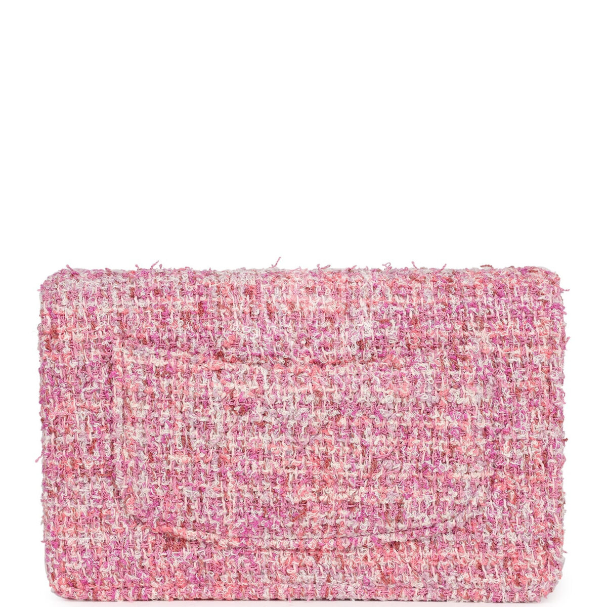 Chanel Classic Wallet On Chain WOC Pink Multicolored Tweed Gold Hardware — изображение 5