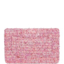 Chanel Classic Wallet On Chain WOC Pink Multicolored Tweed Gold Hardware