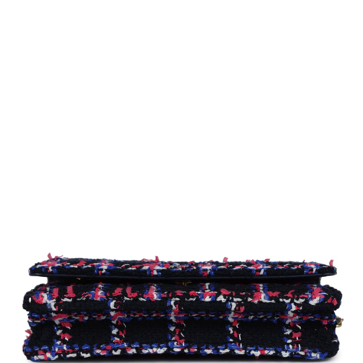 Chanel Wallet On Chain WOC Navy Multicolored Tweed Gold Hardware — изображение 6