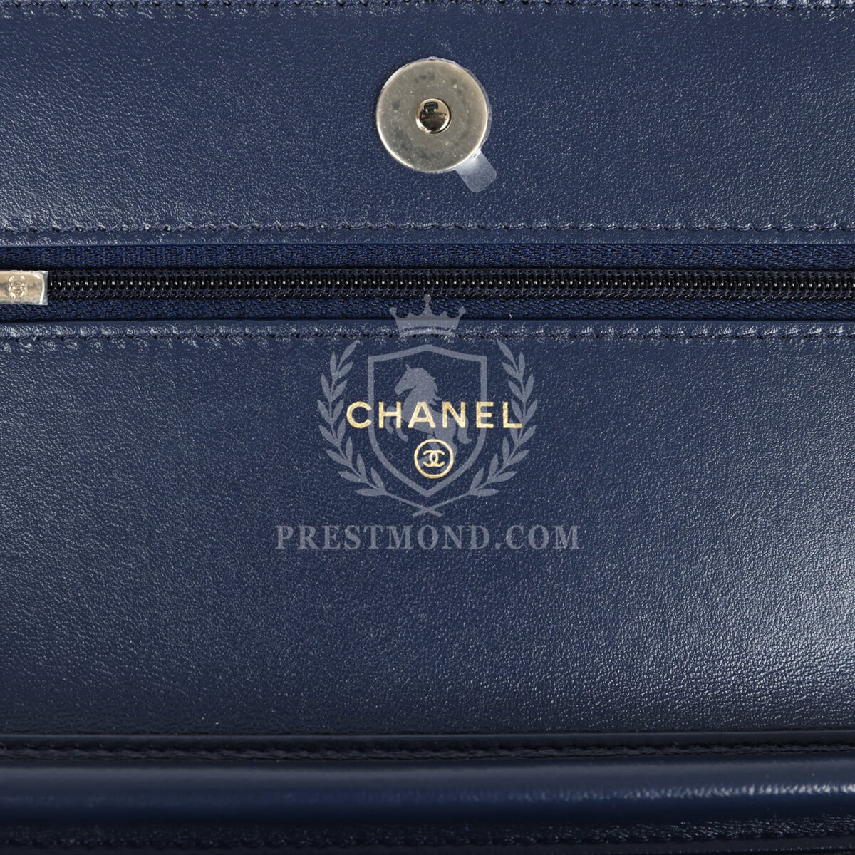 Chanel Wallet On Chain WOC Navy Multicolored Tweed Gold Hardware — изображение 8