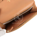 Chanel 19 Wallet On Chain WOC Brown Shiny Lambskin Mixed Metal Hardware