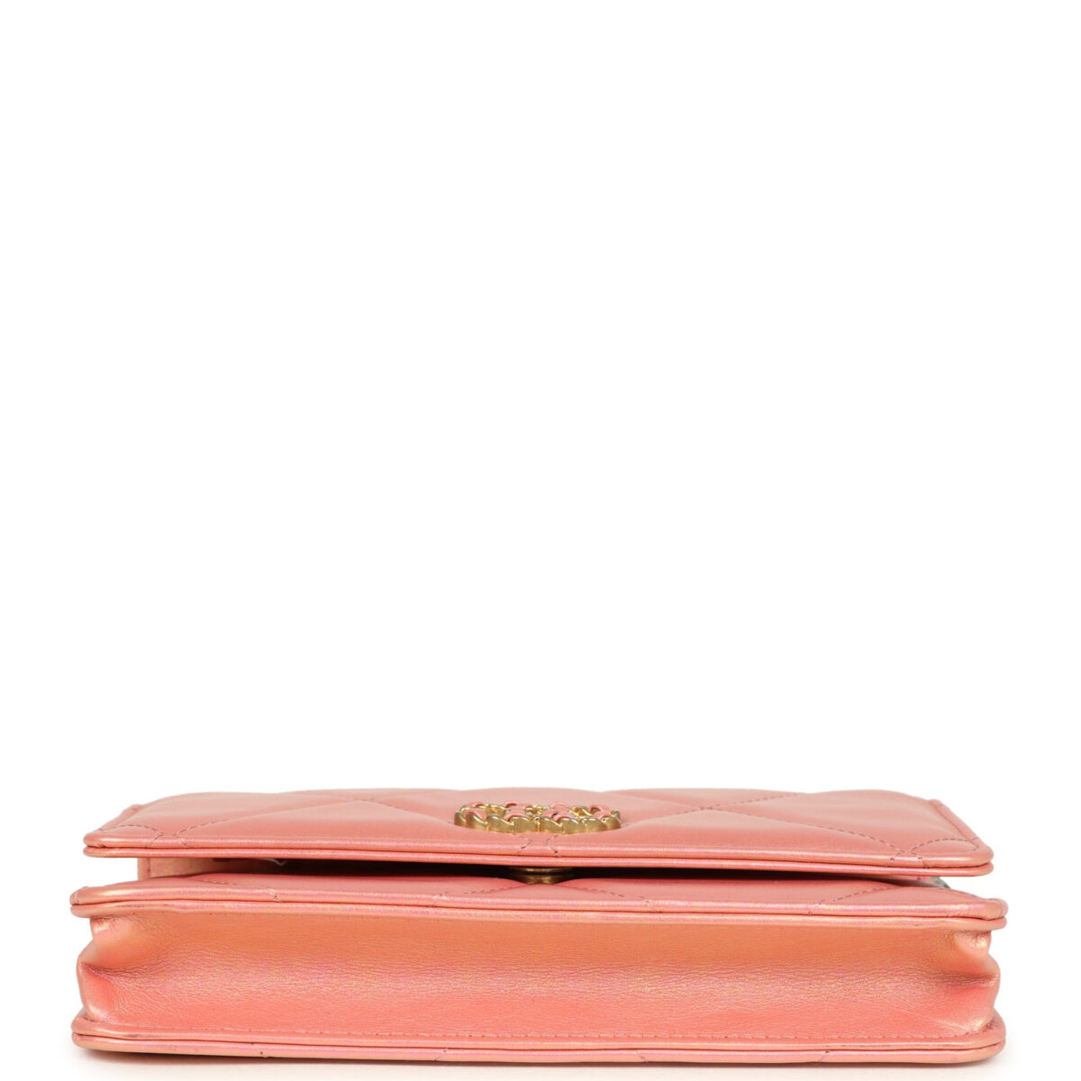 Chanel 19 Wallet On Chain WOC Pink Iridescent Shiny Lambskin Mixed Metal Hardware — изображение 6