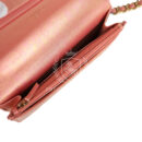 Chanel 19 Wallet On Chain WOC Pink Iridescent Shiny Lambskin Mixed Metal Hardware