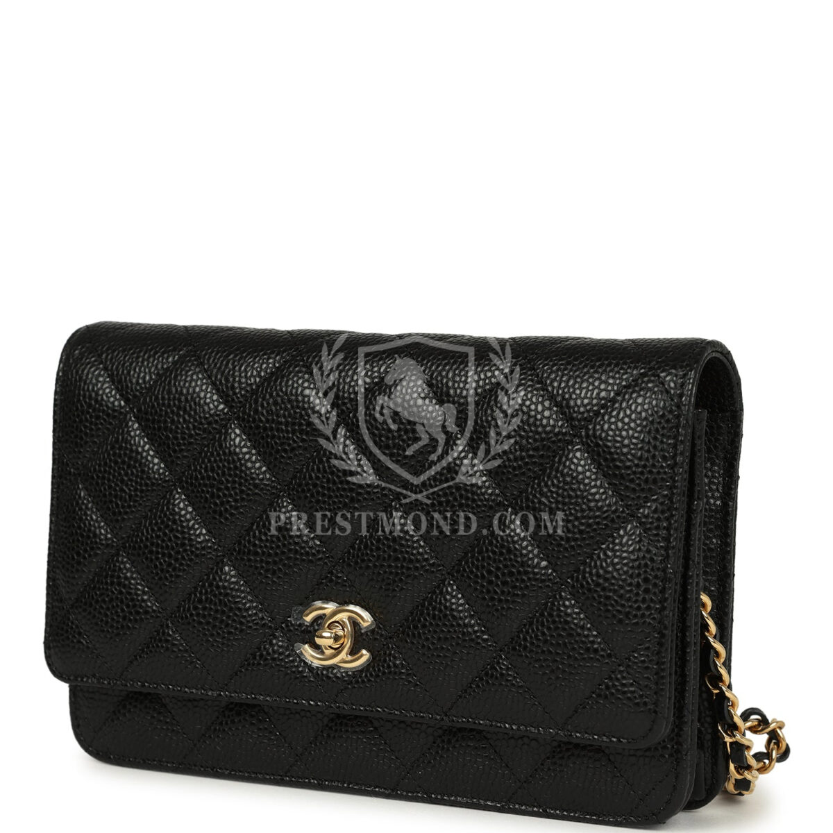 Chanel Wallet On Chain WOC Black Caviar Gold Hardware — изображение 5