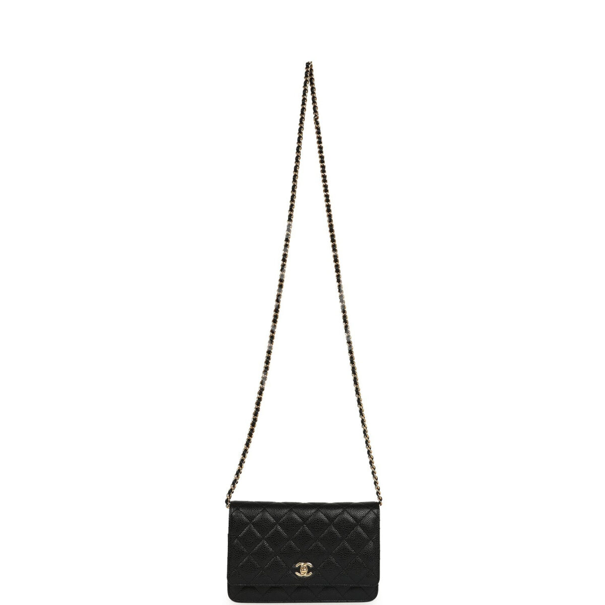 Chanel Wallet On Chain WOC Black Caviar Gold Hardware — изображение 7