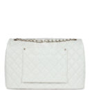 Chanel XXL Flap Bag White Shiny Caviar Light Gold Hardware