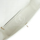 Chanel XXL Flap Bag White Shiny Caviar Light Gold Hardware