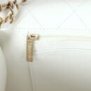 Chanel XXL Flap Bag White Shiny Caviar Light Gold Hardware