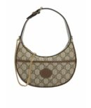GUCCI Crescent Canvas With Leather Binding
