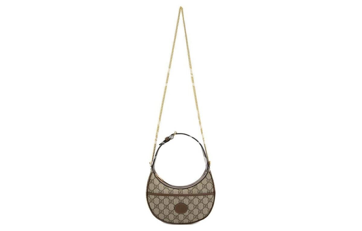 GUCCI Crescent Canvas With Leather Binding — изображение 7