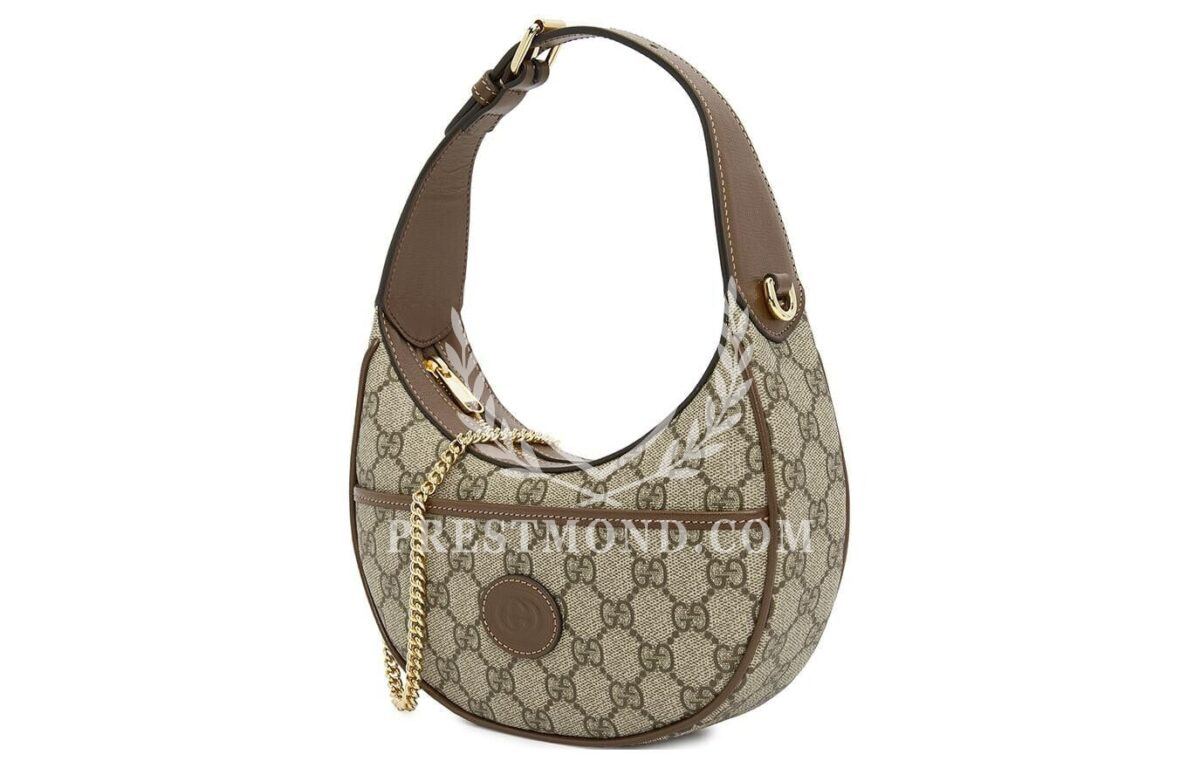 GUCCI Crescent Canvas With Leather Binding — изображение 8