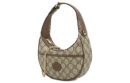 GUCCI Crescent Canvas With Leather Binding