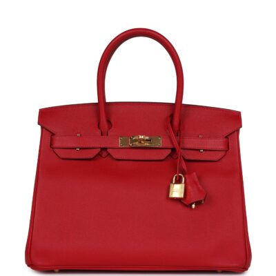 Hermes Birkin 30 Rouge Casaque Epsom GHW