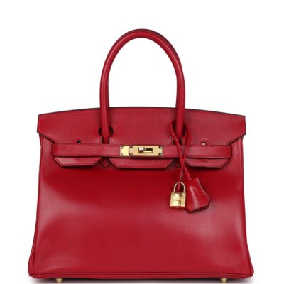 Hermes Birkin 30 Rouge Vif Tadelakt GHW