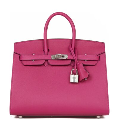 Hermes Birkin Sellier 25 Rose Pourpre Veau Madame PHW