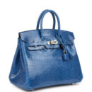 Hermes Birkin 25 Bleu Saphir Niloticus Lizard PHW