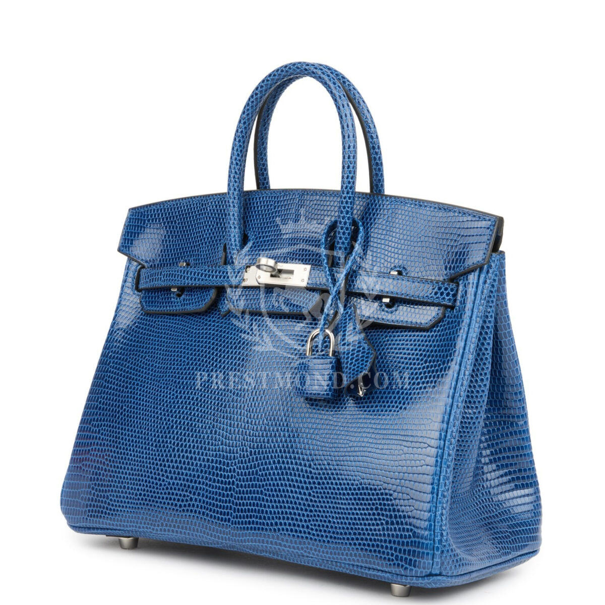 Hermes Birkin 25 Bleu Saphir Niloticus Lizard PHW — изображение 3