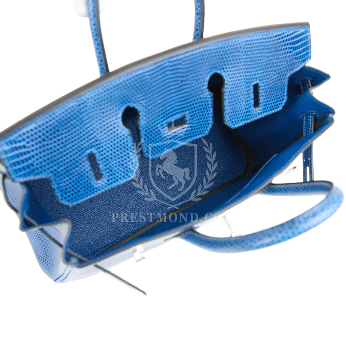 Hermes Birkin 25 Bleu Saphir Niloticus Lizard PHW — изображение 9
