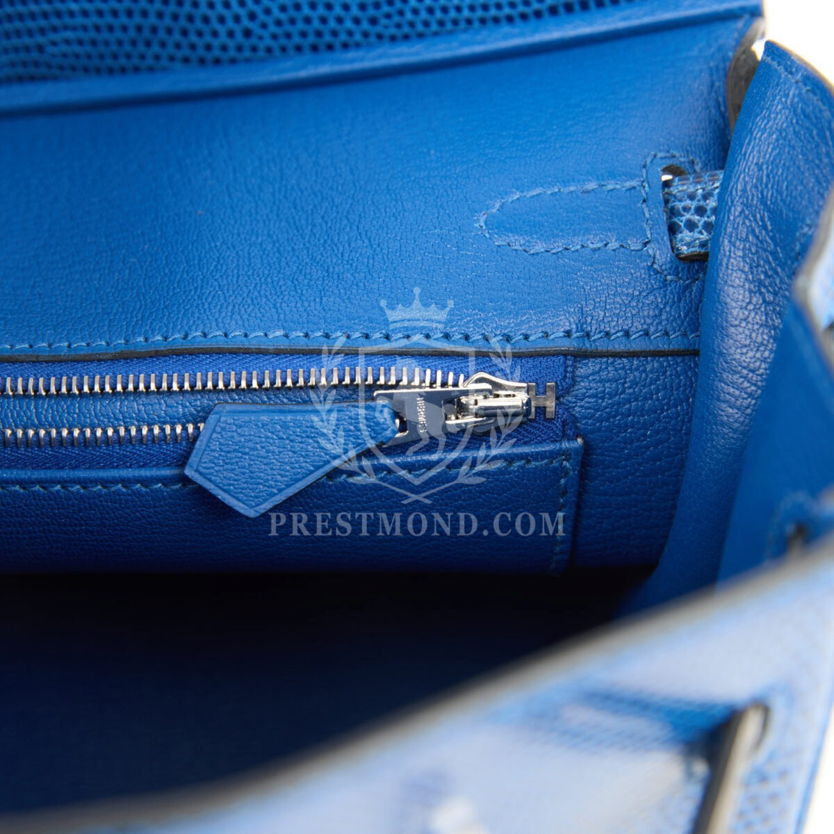 Hermes Birkin 25 Bleu Saphir Niloticus Lizard PHW — изображение 8