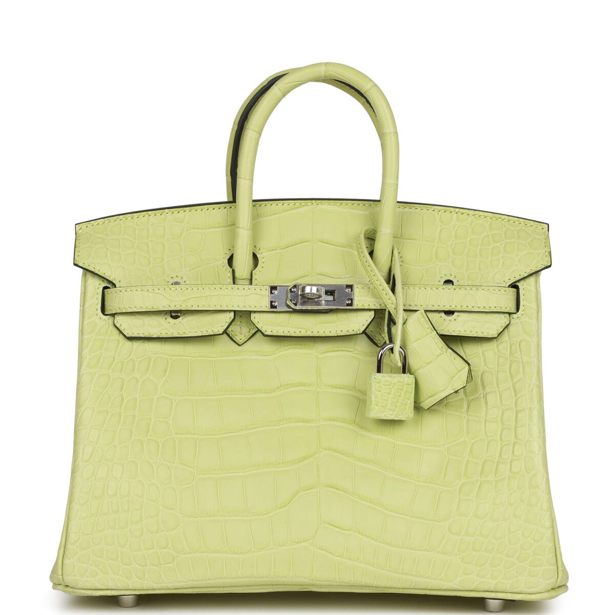 Hermes Birkin 25 Jaune Bourgeon Matte Alligator PHW