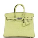 Hermes Birkin 25 Jaune Bourgeon Matte Alligator PHW