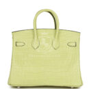 Hermes Birkin 25 Jaune Bourgeon Matte Alligator PHW