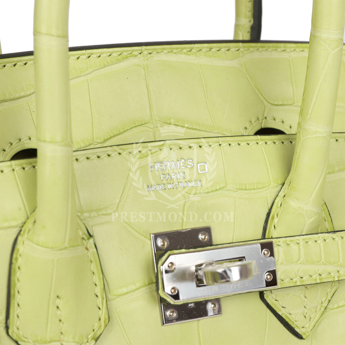 Hermes Birkin 25 Jaune Bourgeon Matte Alligator PHW — изображение 7