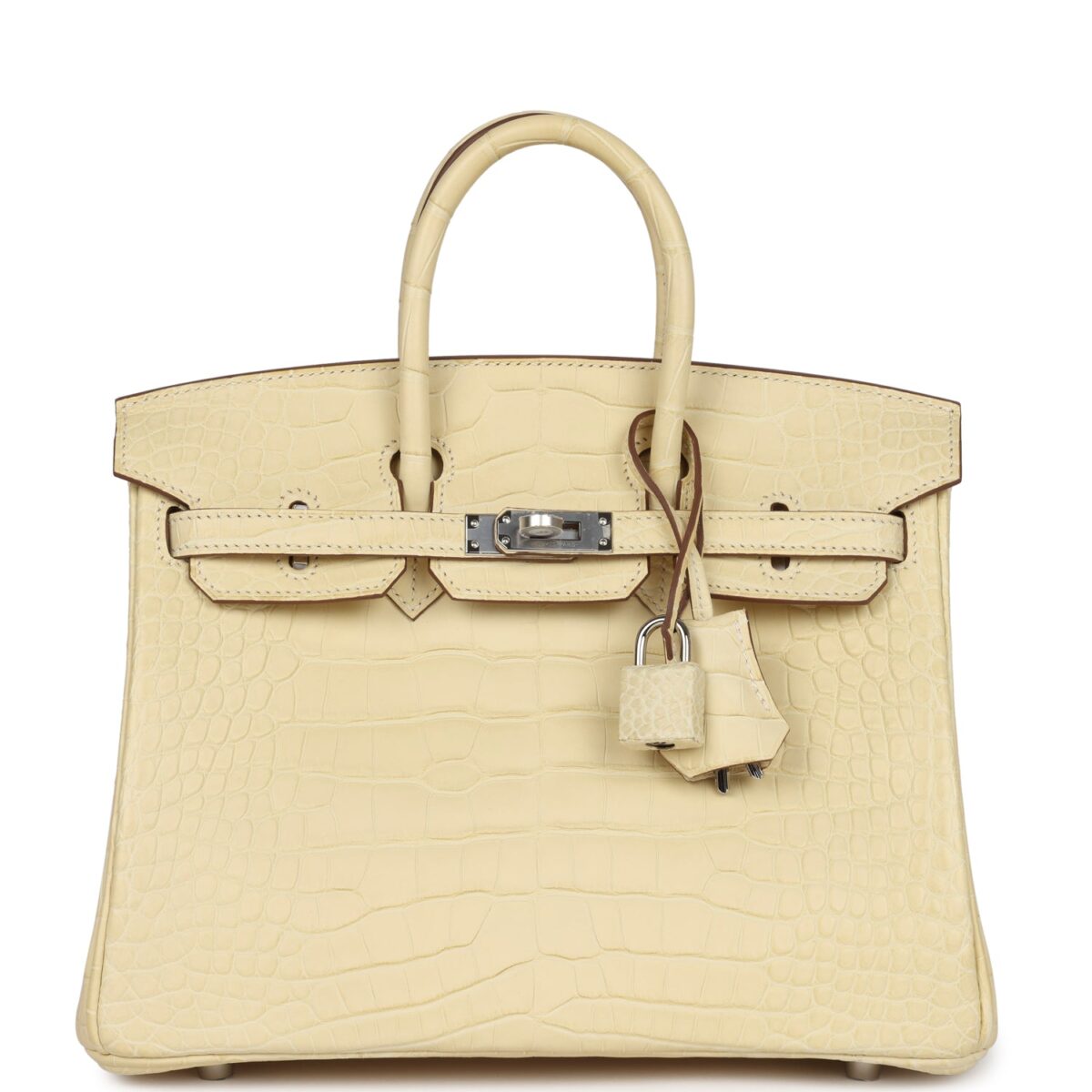 Hermes Birkin 25 Vanille Matte Alligator PHW