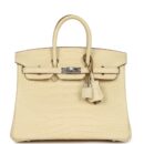 Hermes Birkin 25 Vanille Matte Alligator PHW
