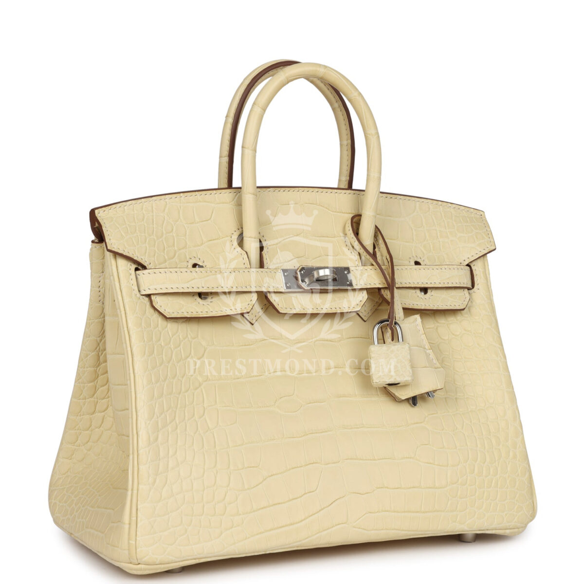 Hermes Birkin 25 Vanille Matte Alligator PHW — изображение 2