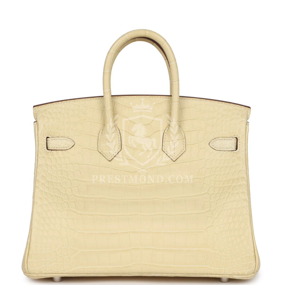 Hermes Birkin 25 Vanille Matte Alligator PHW — изображение 4