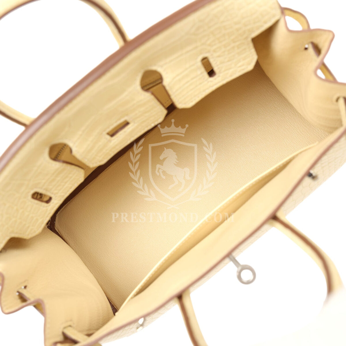Hermes Birkin 25 Vanille Matte Alligator PHW — изображение 8