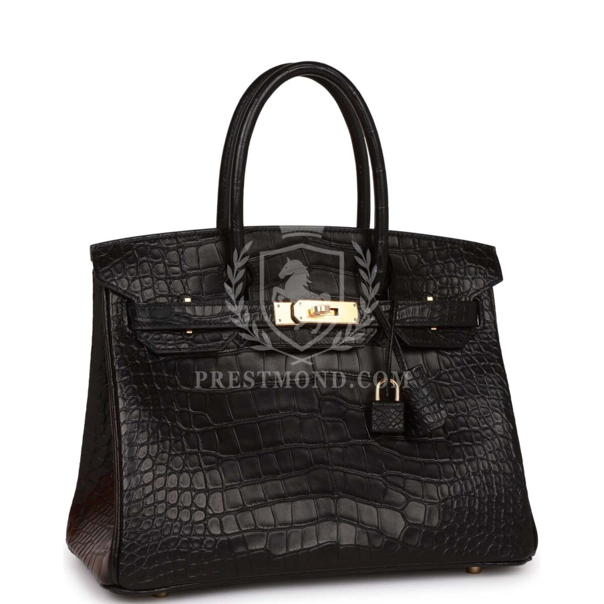 Hermes Birkin 30 Black Matte Alligator GHW — изображение 2