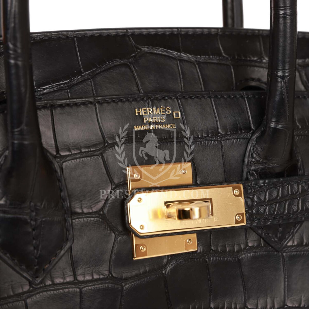 Hermes Birkin 30 Black Matte Alligator GHW — изображение 7