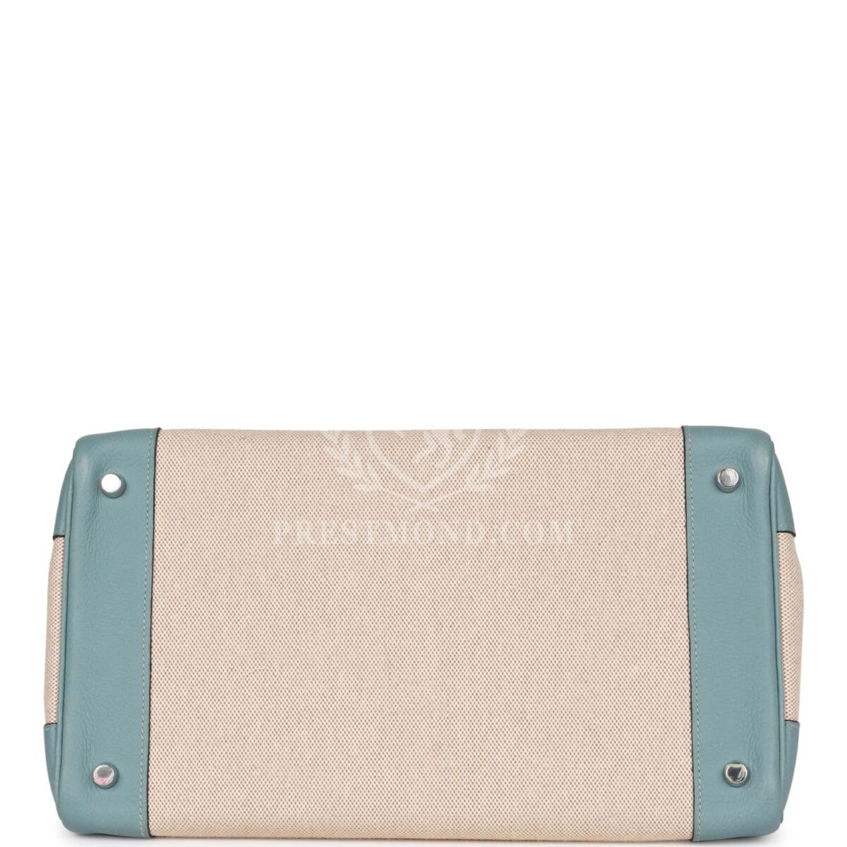 Hermes Birkin 35 Ciel Clemence and Ecru-Beige Toile H PHW — изображение 6