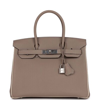 Hermes Special Order (HSS) Birkin 30 Gris Tourterelle and Craie Togo PHW